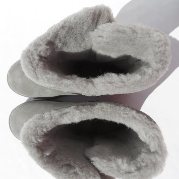 UGG Boots Women's Classic Short Charm 8 NEW Gray SEL Sheepskin Suede NIB - Picture 10 of 16